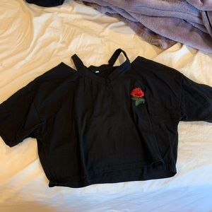 Black crop top